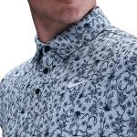 Nike Dri-FIT Tour POA Print Golf Polo Shirt - Lightweight, Full Coverage Pattern Polo (Lt Armory Blue | White, X-Large)