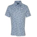 Nike Dri-FIT Tour POA Print Golf Polo Shirt - Lightweight, Full Coverage Pattern Polo (Lt Armory Blue | White, X-Large)