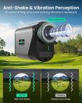 ZELTRI Rangefinder Golf with Slope Indicator Light-1312 Yards Laser Range Finder, 7X Magnification, 0.1s Flag Pin Locking Vibration, Rechargeable, Accessories for Golf