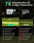 ZELTRI Rangefinder Golf with Slope Indicator Light-1312 Yards Laser Range Finder, 7X Magnification, 0.1s Flag Pin Locking Vibration, Rechargeable, Accessories for Golf