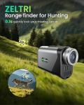 ZELTRI Rangefinder Golf with Slope Indicator Light-1312 Yards Laser Range Finder, 7X Magnification, 0.1s Flag Pin Locking Vibration, Rechargeable, Accessories for Golf
