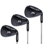 Full Face Golf Wedge Set or Individual Golf Wedge 52/56/60 Degree Gap Wedge Sand Wedges Lob Wedge | Solid Shots | No Chunking for All Lies (Black, Golf Wedges 52, 56, 60 Sets)