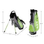 KVV Junior Golf Stand Bag, Lightweight Golf Stand Bag for Children Kids Ages 7-9(Lime)