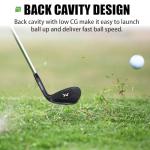Full Face Golf Wedge Set or Individual Golf Wedge 52/56/60 Degree Gap Wedge Sand Wedges Lob Wedge | Solid Shots | No Chunking for All Lies (Black, Golf Wedges 52, 56, 60 Sets)