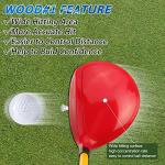 PGM Children's Golf Club Set - Can Hit Real Balls, 3 Pieces Clubs Includes Wood, Iron, and Putter, Great for Beginner Boys and Girls, Instructional Training Set