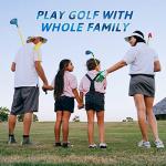 PGM Children's Golf Club Set - Can Hit Real Balls, 3 Pieces Clubs Includes Wood, Iron, and Putter, Great for Beginner Boys and Girls, Instructional Training Set