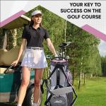 Golf Stand Bag - Premium Everyday Women's Golf Stand Bag for Women and Ladies, 14-Way Top Dividers, Ultra Lightweight, Easy for Carrying, Durable Water Resistant Womens Golf Bag (Pink/Grey)