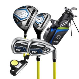 PGF Gold TP JR Kids Junior Golf Club Set – [Black] [Hand: Right] [Height50–56"][Age for 7–10]