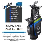 PGF Gold TP JR Kids Junior Golf Club Set – [Black] [Hand: Right] [Height50–56"][Age for 7–10]
