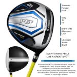 PGF Gold TP JR Kids Junior Golf Club Set – [Black] [Hand: Right] [Height50–56"][Age for 7–10]