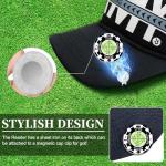 DESELL Golf Green Reader, 2 Pack Golf Ball Marker Hat Clip with High Precision Horizontal Bubble, Putting Training Aid Golf Accessories Tool Gift for Men Women (Black Green)