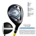 PGF Gold TP JR Kids Junior Golf Club Set – [Black] [Hand: Right] [Height50–56"][Age for 7–10]