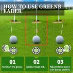 DESELL Golf Green Reader, 2 Pack Golf Ball Marker Hat Clip with High Precision Horizontal Bubble, Putting Training Aid Golf Accessories Tool Gift for Men Women (Black Green)