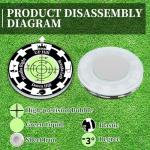 DESELL Golf Green Reader, 2 Pack Golf Ball Marker Hat Clip with High Precision Horizontal Bubble, Putting Training Aid Golf Accessories Tool Gift for Men Women (Black Green)