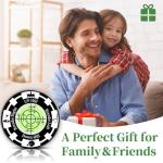 DESELL Golf Green Reader, 2 Pack Golf Ball Marker Hat Clip with High Precision Horizontal Bubble, Putting Training Aid Golf Accessories Tool Gift for Men Women (Black Green)