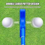 PGM Adjustable Two Way Golf Putter for Men Women and Juniors - Ambidextrous Golf Club with Adjustable Height and TPR Anti-Slip Grip, Red and Blue Putter 2 Pack