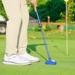 PGM Adjustable Two Way Golf Putter for Men Women and Juniors - Ambidextrous Golf Club with Adjustable Height and TPR Anti-Slip Grip, Red and Blue Putter 2 Pack