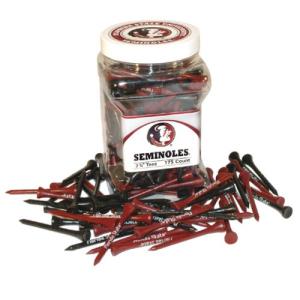 Team Golf NCAA Florida State Seminoles Jar Of 175 Golf Tees 2-3/4" Golf Tees, 175 Pack, Regulation Size, Multi Team Colors