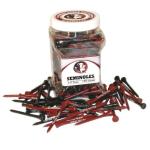 Team Golf NCAA Florida State Seminoles Jar Of 175 Golf Tees 2-3/4" Golf Tees, 175 Pack, Regulation Size, Multi Team Colors