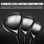 PGM 19 Piece Men's Complete Golf Club Sets - Ultra-Thin Face Titanium Driver (0.85+ COR), High COR Fairway Woods, Forged Irons, Precision CNC Milled Putter, with Stand Bag - Right Handed