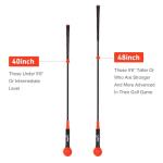 Balight Golf Swing Trainer Aid and Correction for Strength Grip Tempo & Flexibility Training Suit for Indoor Practice Chipping Hitting Golf Accessories (48 Inches, Red)