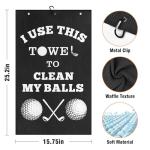 Golf Accessories Towel Gifts for Men -Stockig Stuffers for Men Him, Funny Microfiber Towel Cleaning Cloth with Clip for Bags Golf Balls & Clubs, Gifts for Christmas Birthday Valentines Day Fathers Day