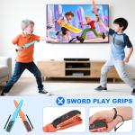 Switch 2 Sports Accessories 13 in 1 Bundle for Nintendo Switch 2, Family Sports Party Pack Accessories Kit with Golf Clubs, Tennis Rackets, Chambara Swords, Soccer Leg Straps, Wrist Band