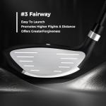 ULTIMATE Men's Golf Club Set, Complete Golf Club Package Set w/ #1 Driver,#3 Fairway Wood w/Headcover,#4 Hybrid,#6/#7/#8/#9 Irons, Pitching Wedge, Putter (Gray w/Bag)