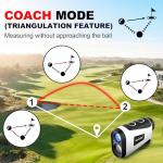 JIEHOME Golf Rangefinder with Slope & Magnetic, 7 Modes(Triangulation) Upgraded Laser Rangefinders, 1200 Yards, 7X Magnification, Range Finder for Golfing Hunting Golf Accessories for Men Women