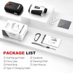 JIEHOME Golf Rangefinder with Slope & Magnetic, 7 Modes(Triangulation) Upgraded Laser Rangefinders, 1200 Yards, 7X Magnification, Range Finder for Golfing Hunting Golf Accessories for Men Women