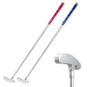 FUNGREEN Golf 2PCS/Pack Two-Way Putter Club for Right or Left Handed Golfers Foldable Alloy Rod Head Kids Adults Golf Putter - 34" Length (Red and Blue)