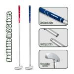 FUNGREEN Golf 2PCS/Pack Two-Way Putter Club for Right or Left Handed Golfers Foldable Alloy Rod Head Kids Adults Golf Putter - 34" Length (Red and Blue)