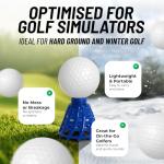 BirTee Golf Tees - PRO Speed Plus with Flexibility & Durability - 8 Pack. Indoor Golf Tees/Golf Simulator Tees/Winter Plastic Golf Tees (Orange)