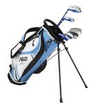 PGM Golf Club Set - 9 Pieces Junior Complete Golf Club Set for Kids Children - Right Handed - Driver(#1), Hybrid, Iron(#7,#9,#S), Putter, Golf Stand Bag