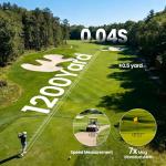 EENOUR Golf Rangefinder with Slope,1200 Yards 7X Magnification, Laser Range Finder with Pin Lock Vibration,Rechargeable Battery, IP54 Waterproof, Stripe,Golf Accessories for Men Women