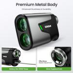 EENOUR Golf Rangefinder with Slope,1200 Yards 7X Magnification, Laser Range Finder with Pin Lock Vibration,Rechargeable Battery, IP54 Waterproof, Stripe,Golf Accessories for Men Women