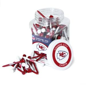 Team Golf NFL Kansas City Chiefs Jar Of 175 Golf Tees 2-3/4" Golf Tees, 175 Count (Pack of 1), Regulation Size, Multi Team Colors