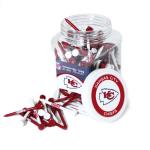 Team Golf NFL Kansas City Chiefs Jar Of 175 Golf Tees 2-3/4" Golf Tees, 175 Count (Pack of 1), Regulation Size, Multi Team Colors