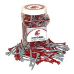 Team Golf NCAA Washington State Cougars Jar Of 175 Golf Tees 2-3/4" Golf Tees, 175 Pack, Regulation Size, Multi Team Colors