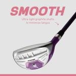 Precise M5 Women's Golf Club Set – Titanium Driver, Stainless Steel Fairway & Hybrid, 5-PW Irons, Putter, Stand Bag & Headcovers – Lightweight Graphite Shafts for Women – Right-Handed, Purple