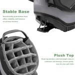 14-Way Golf Stand Bag - Lightweight Golf Bag for Men Women, Plush-Lined Divider Top, Interchangeable Single/Dual Straps and Rain Cover