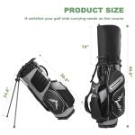14-Way Golf Stand Bag - Lightweight Golf Bag for Men Women, Plush-Lined Divider Top, Interchangeable Single/Dual Straps and Rain Cover