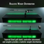 DeadEyeVR - DriVR Golf Club for Quest - Realistic VR Golf Simulator Handle - Weighted VR Golf Club Grip for Enhanced Play (Elite Chrome - Q2, Q3, and Q Pro)