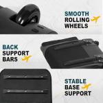 UNIHIMAL Soft-Sided Golf Travel Bags for Airlines with Wheels, Golf Club Travel Covers 900D Wear-Resistant Oxford, Waterproof, Universal Size（Black-Gray）