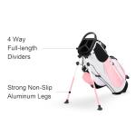 KVV Junior Golf Stand Bag, Lightweight Golf Stand Bag for Children Kids Ages 4-6(Pink)