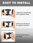 Lamborsafe Golf Rangefinder Magnetic Strap Holder Mount, Adjustable Slim Magnetic RangeFinder Wrap with Strong Magnet for Golf Cart, Range Finder Strap Easy Access and Clean