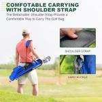 MAZEL Lightweight Golf Bag for Men – Easy to Carry Golf Clubs Bag with Shoulder Strap,Pitch n Putt Golf Stand Bag for Driving Range,Par 3 and Executive Courses - Fit Up to 8 Clubs (Deep Blue)