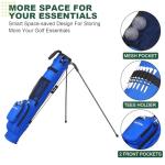 MAZEL Lightweight Golf Bag for Men – Easy to Carry Golf Clubs Bag with Shoulder Strap,Pitch n Putt Golf Stand Bag for Driving Range,Par 3 and Executive Courses - Fit Up to 8 Clubs (Deep Blue)