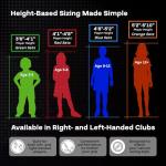 PGA Tour Youth Golf Club Set – 6-Piece Right-Handed Kids Golf Set for Ages 12+ (5’2”+) – Beginner Junior Golf Clubs with Lightweight Stand Bag, Mallet Putter, 7 Iron, Driver by Golfgen