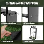 GUULIBERA Golf Putter Stand, Premium Wooden Golf Club Rack for 6 Clubs, 18 Balls & 3 Putter Covers Storage, Golf Putter Stand, Floor Display Rack for Indoor Home Office Club Simulator